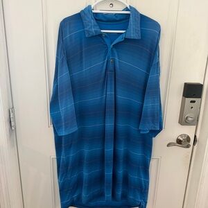 Nike Golf Fit Dry Polo XXL | Blue Orange Stripe